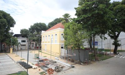 Sem pausa no Carnaval, obras do “Nosso Centro” tem testes de carga e instalações no mirante