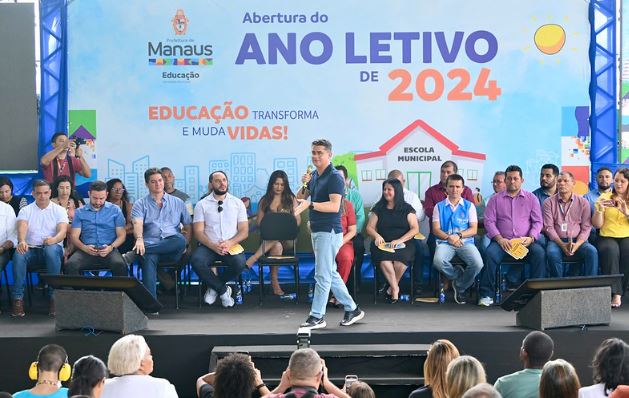 Prefeito abre ‘Ano Letivo 2024’ na rede municipal e destaca investimentos visando melhorar índices no Saeb