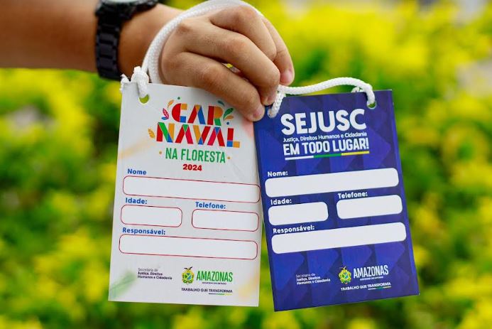 Carnaval na Floresta: Sejusc disponibiliza crachá de identificação para crianças e adolescentes