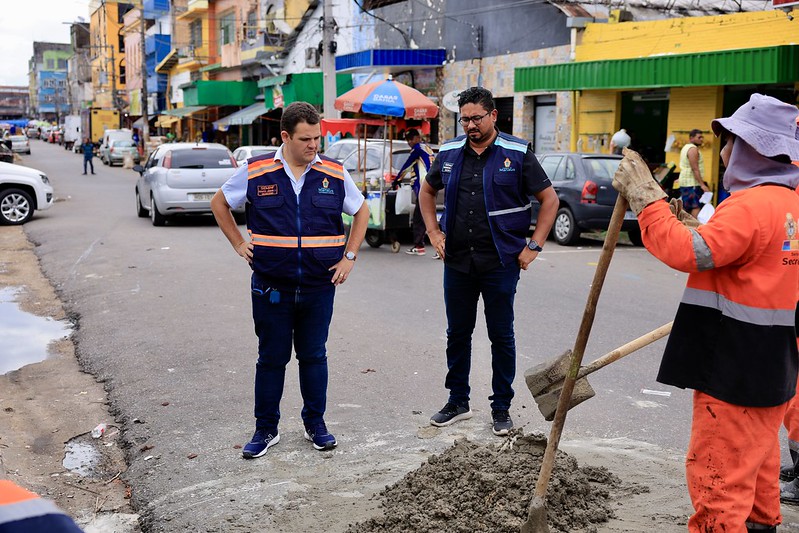 Entorno das feiras da Banana e Manaus Moderna recebe obras de infraestrutura