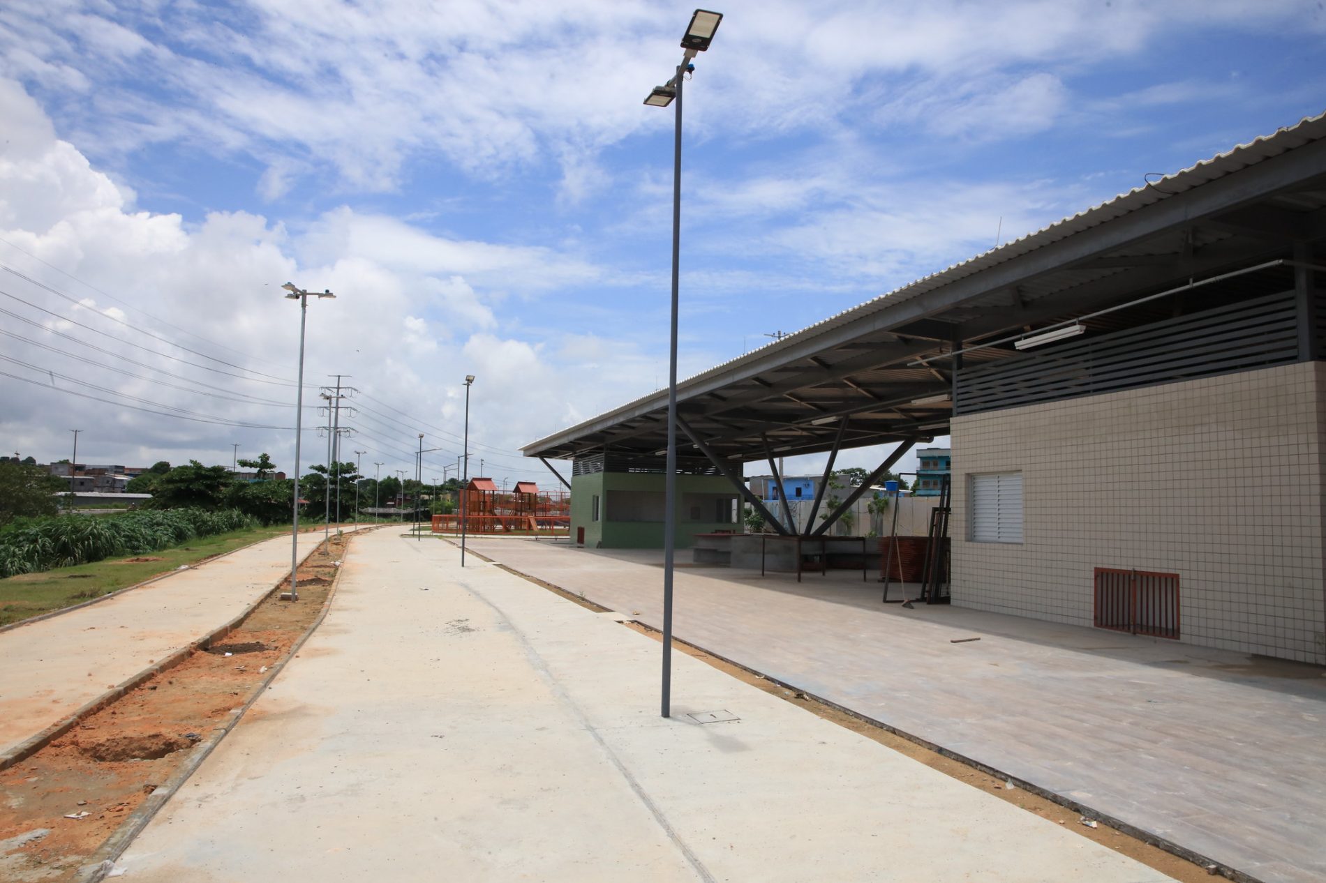 Obras da segunda etapa do parque Amazonino Mendes seguem em ritmo acelerado