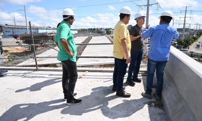 Prefeito David Almeida vistoria obras do complexo viário Rei Pelé, em Manaus