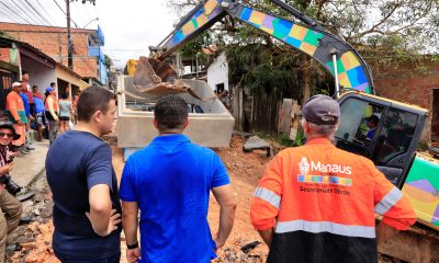 Prefeitura de Manaus implanta as primeiras aduelas para reconstrução de ponte no bairro São José