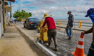 Parintins: gestão municipal realiza revitalização em rua da orla da cidade