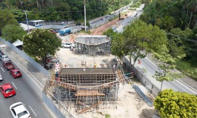 Viaduto que vai interligar avenidas Efigênio Salles e Torres chega a 30% de execução do projeto