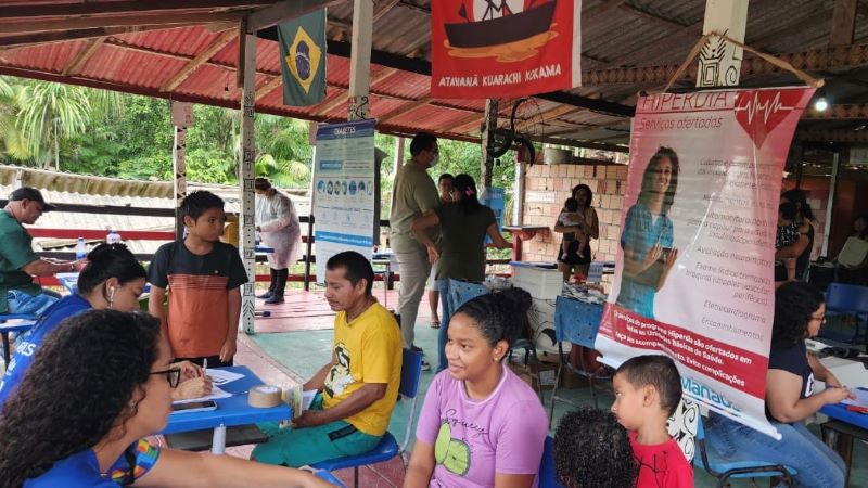 Prefeitura de Manaus leva curso de autocuidado para diabéticos e hipertensos à comunidade indígena